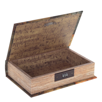 Шкатулка-книга с кодовым замком, L18 W7 H27 см
