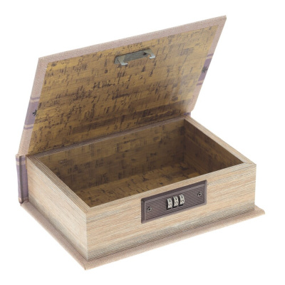 Шкатулка-книга с кодовым замком, L16 W7 H22 см
