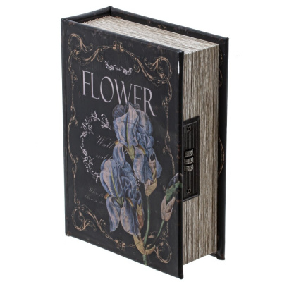 Шкатулка-книга с кодовым замком, L16 W7 H22 см