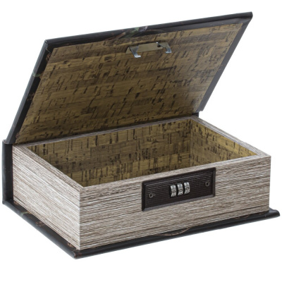 Шкатулка-книга с кодовым замком, L16 W7 H22 см
