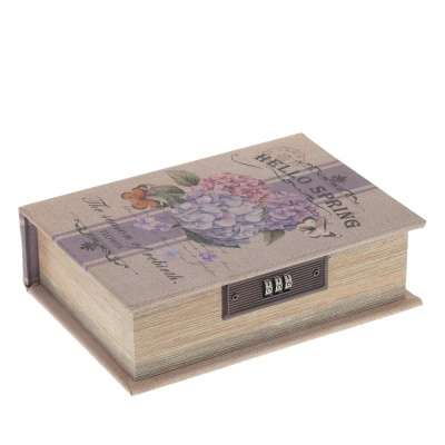 Шкатулка-книга с кодовым замком, L16 W7 H22 см