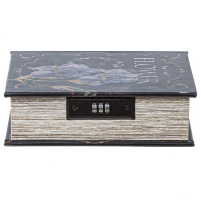 Шкатулка-книга с кодовым замком, L16 W7 H22 см