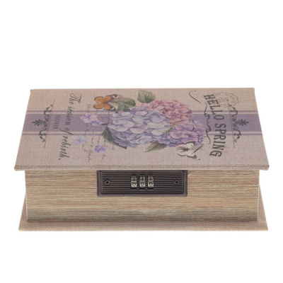 Шкатулка-книга с кодовым замком, L16 W7 H22 см